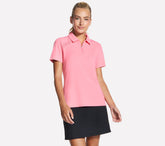 GO GOLF Short Sleeve Birdie Zip Front Polo | Women Skechers for sale