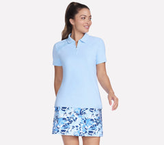 GO GOLF Short Sleeve Birdie Zip Front Polo | Women Skechers for sale