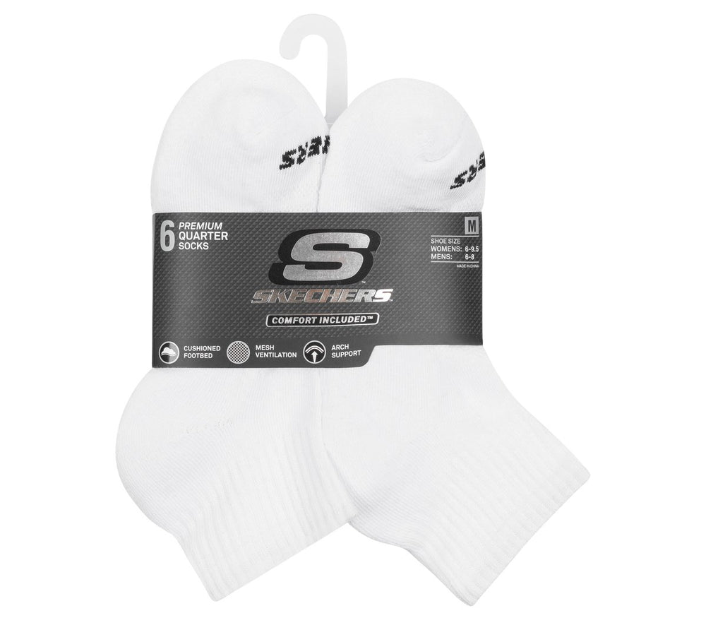 6 Pack Core Quarter Medium Socks | Skechers online shop