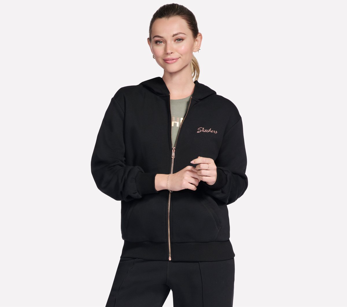 SKECH SWEATS Signature Full Zip Hoodie | Women Skechers outlet