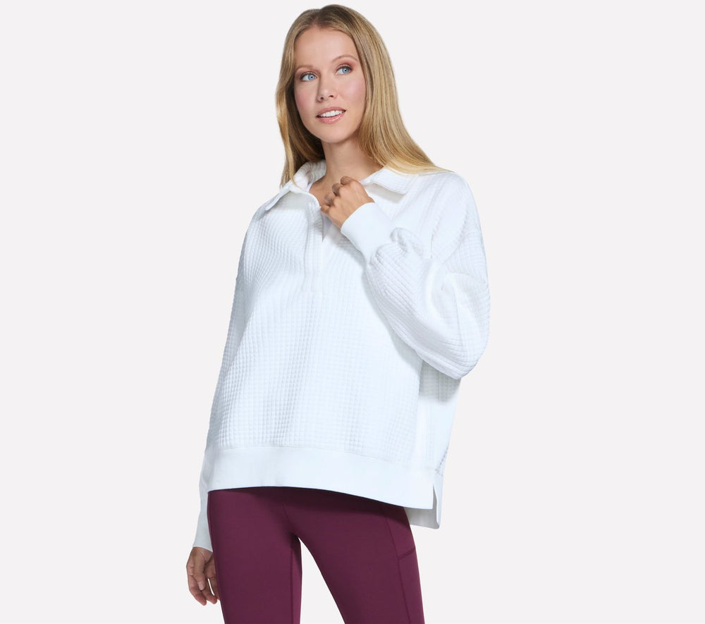 Downtown Cozy Fit Collared Long Sleeve | Women Skechers for sale