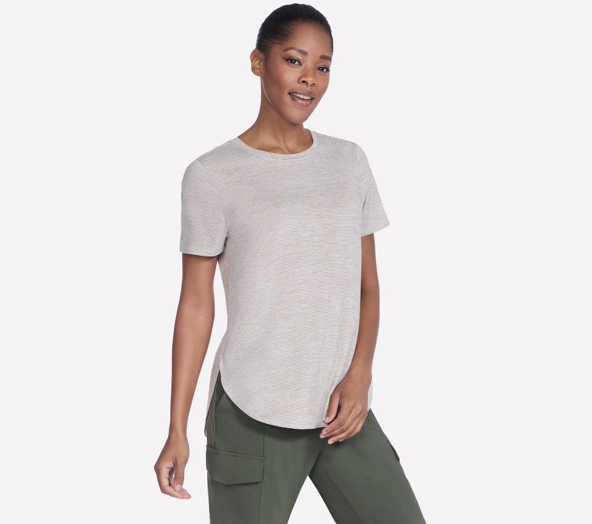GO DRI Swift Stripe Tunic Tee | Women Skechers on sale