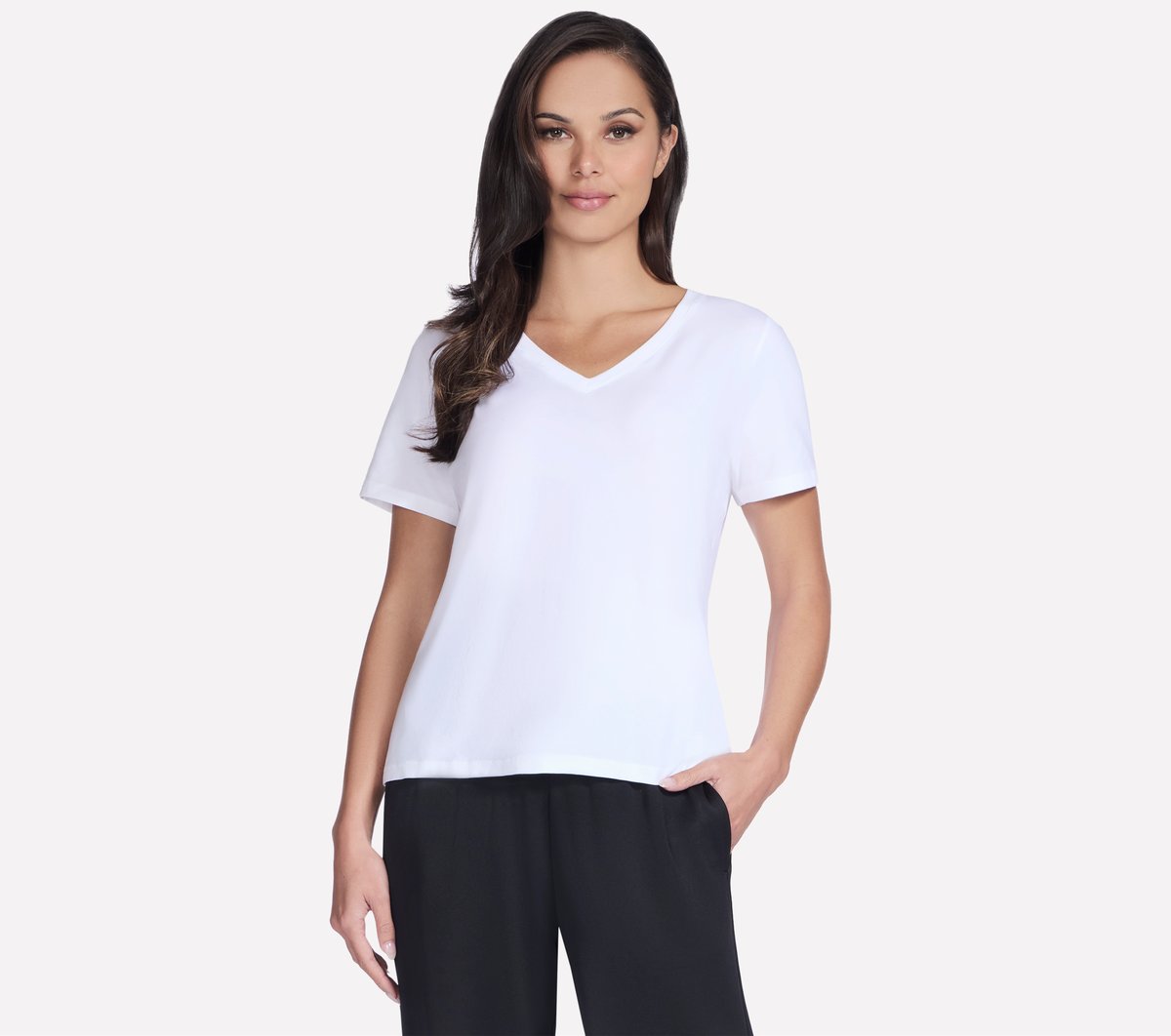 Pima V-Neck Tee | Women Skechers outlet