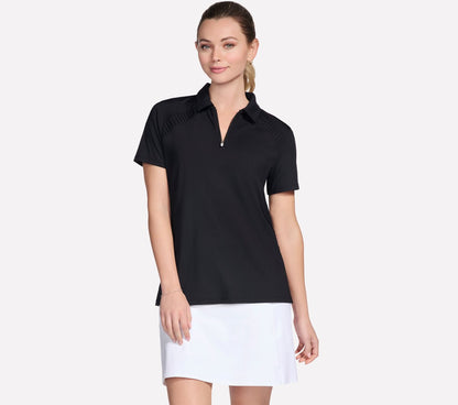 GO GOLF Short Sleeve Birdie Zip Front Polo | Women Skechers for sale