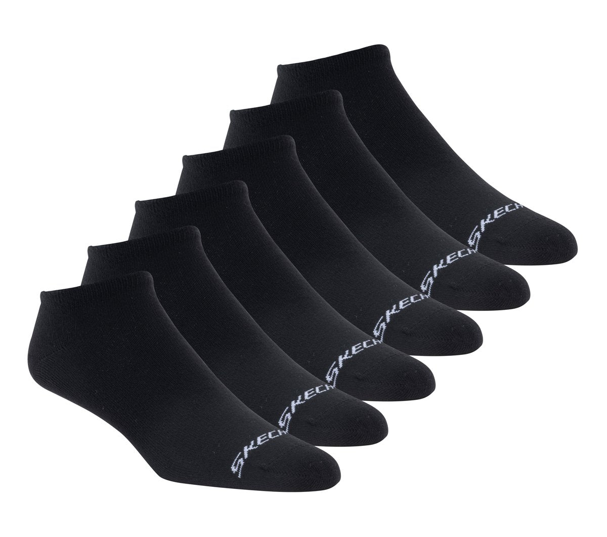 6 Pack Men's Cotton No Show Socks | Skechers online shop