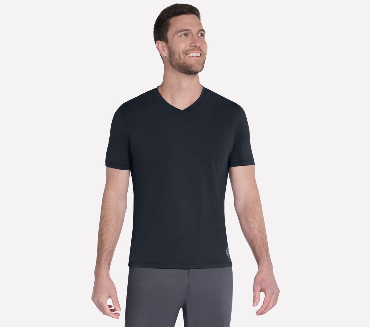 GO DRI Pima Short Sleeve V-Neck | Men Skechers outlet