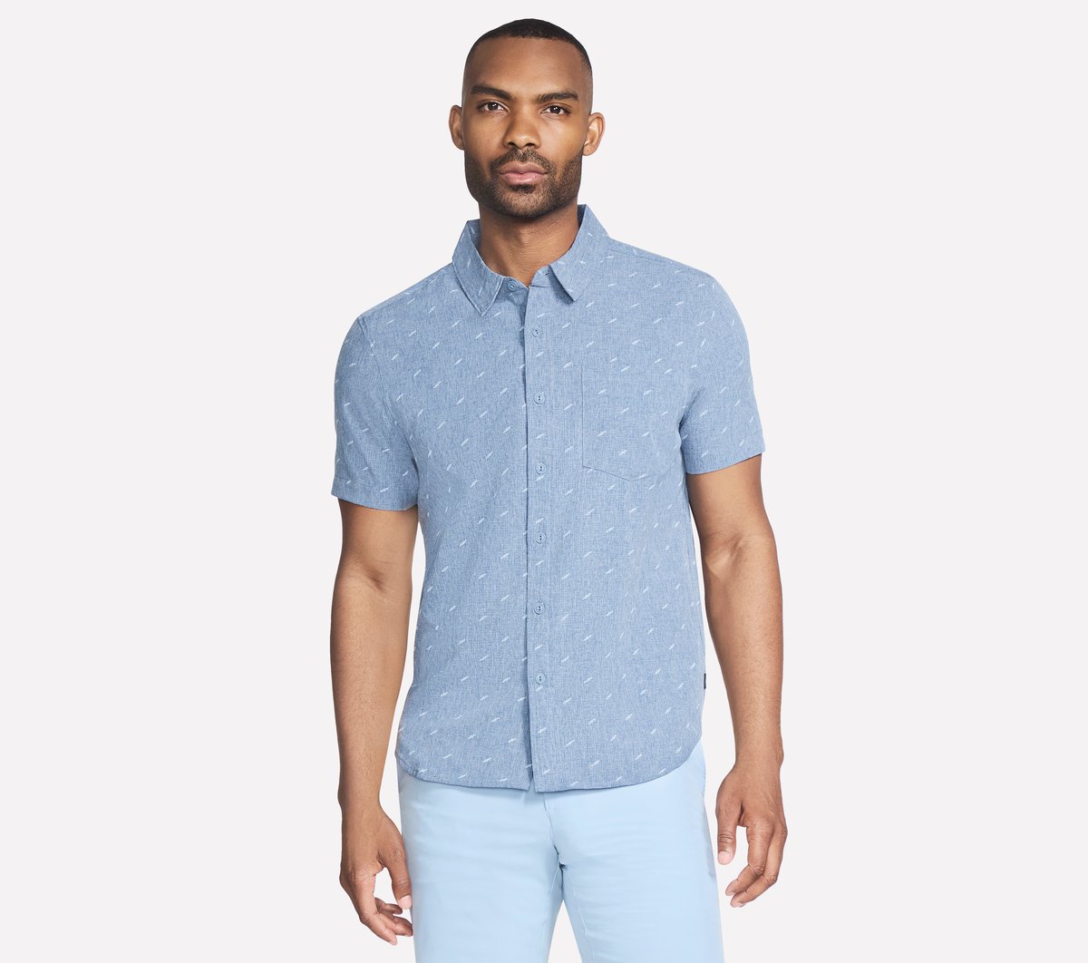 The GO WALK Air Printed Short Sleeve Shirt | Men Skechers for sale