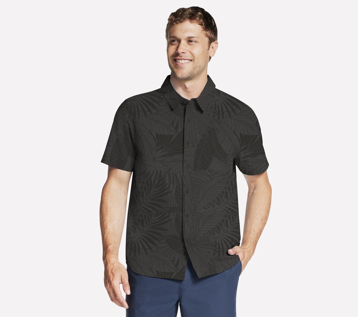 The GO WALK Air Printed Short Sleeve Shirt | Men Skechers for sale